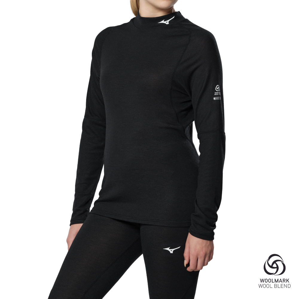 Mizuno Premium Merino Wool High Neck Noir Femme TailleXL